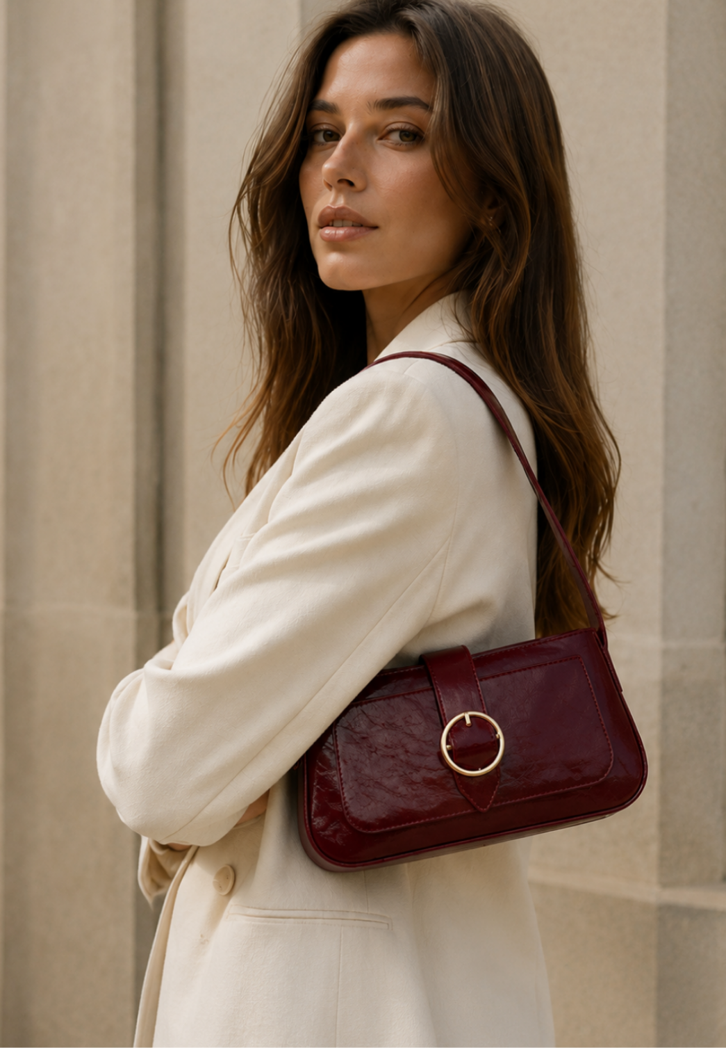 Violetta Bordo Baget Çanta